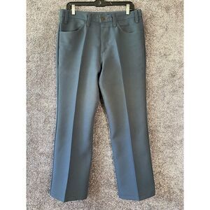 Levis Action Slacks Pants Mens‎ 34X29 Dress Blue Vintage Business Dacron Leisure